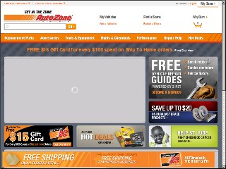 Web site www.autozone.com, Autozone